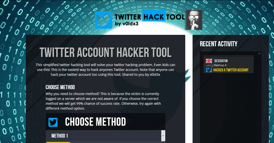 all new twitter hack tool by v0id3x