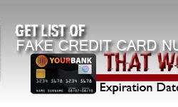 credit card numbers that works