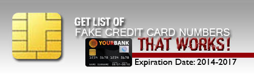 fake credit cards that work online