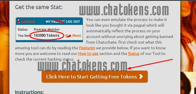 Chaturbate free tokens hack 2018