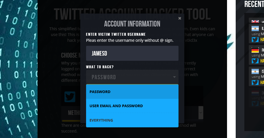 twitter hack tool