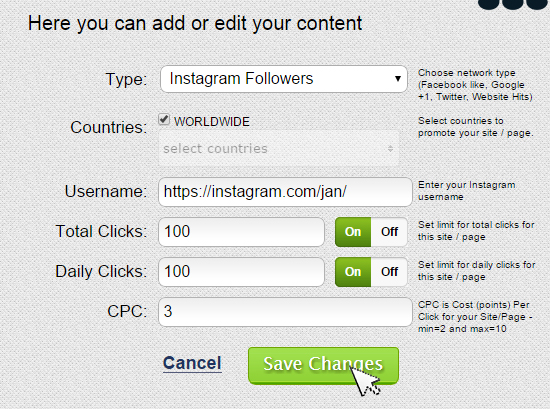 How to use addmefast for instagram followers