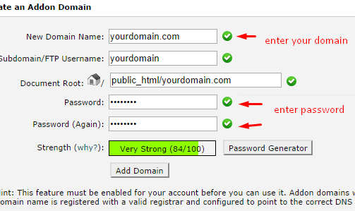 Enter a Domain