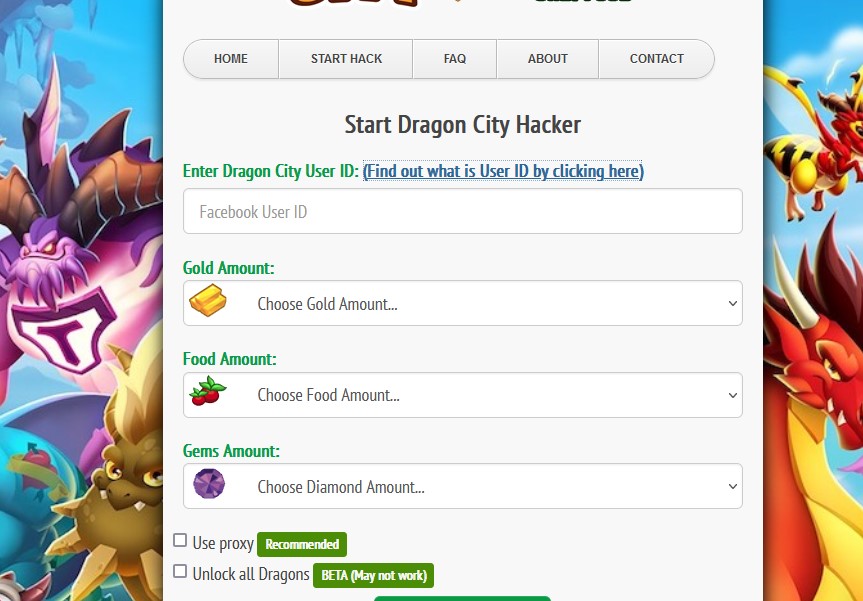 Dragon city hcak tool for unlimited gems and food