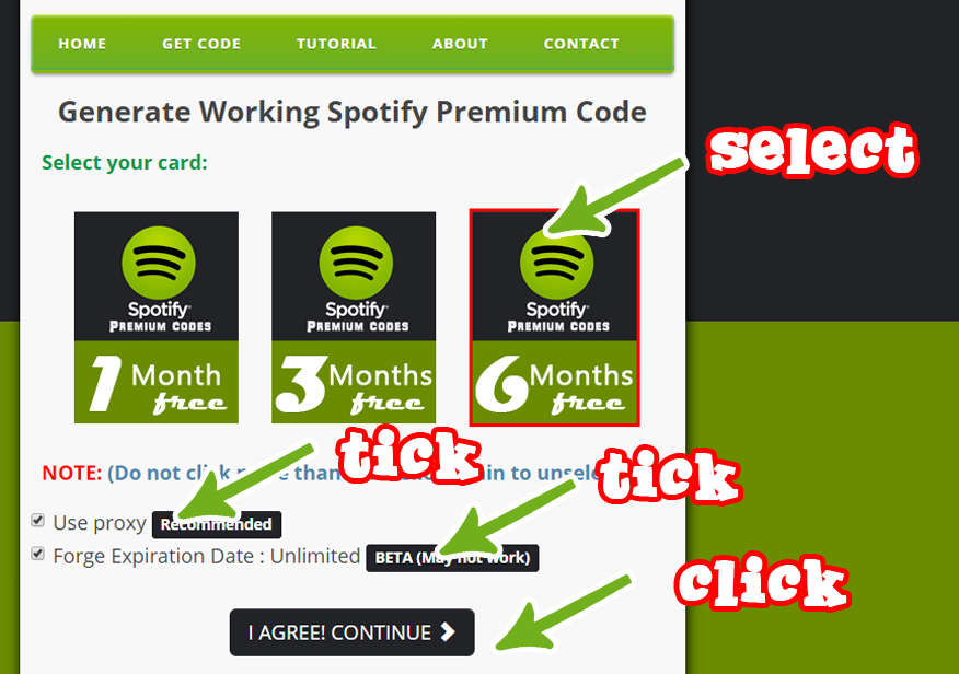 Gratis Spotify Premium-codes