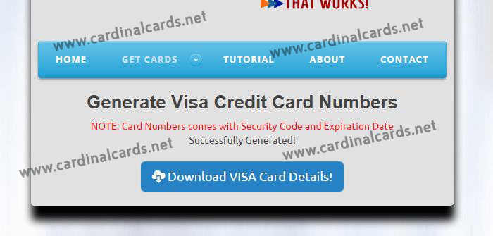 Working credit card numbers