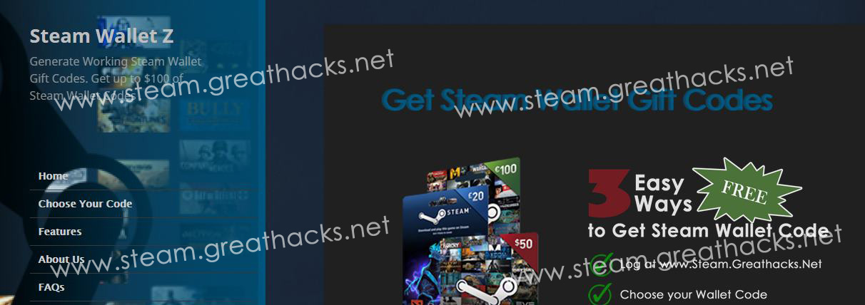 Free Steam Codes - Steam Wallet Z