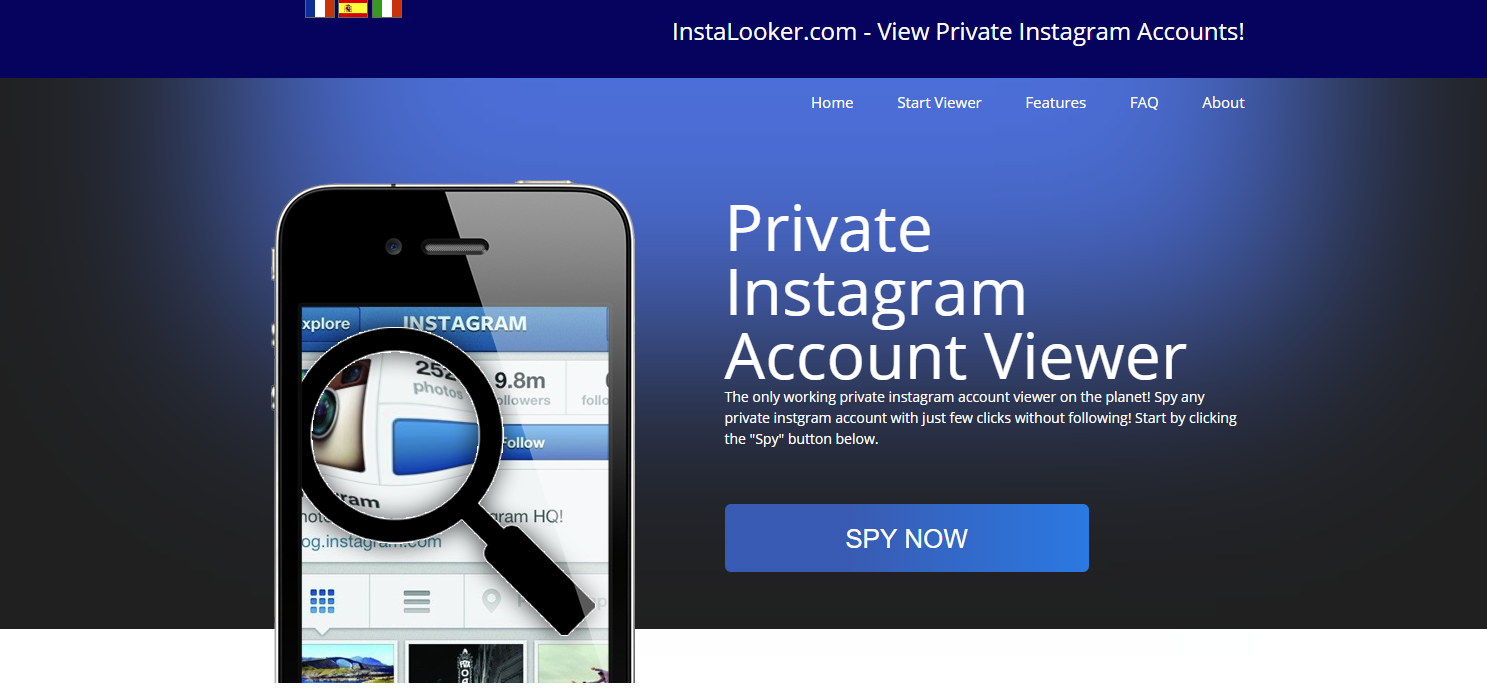 Visor de cuenta de instagram privada de Instalooker