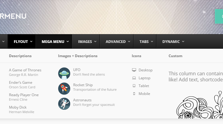 Mejor menú de Wordpress