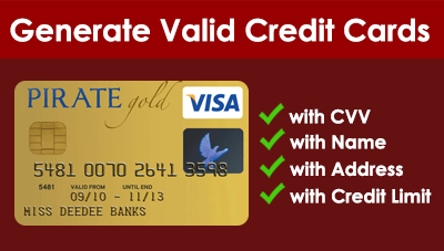 A Real Credit Card Number - Business Card