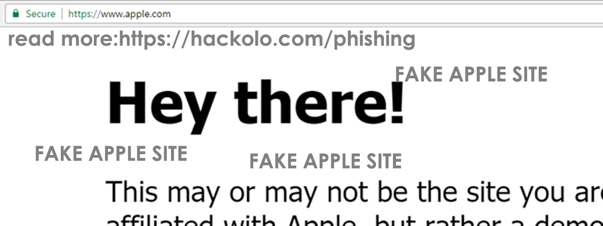 Sitio web falso de Apple