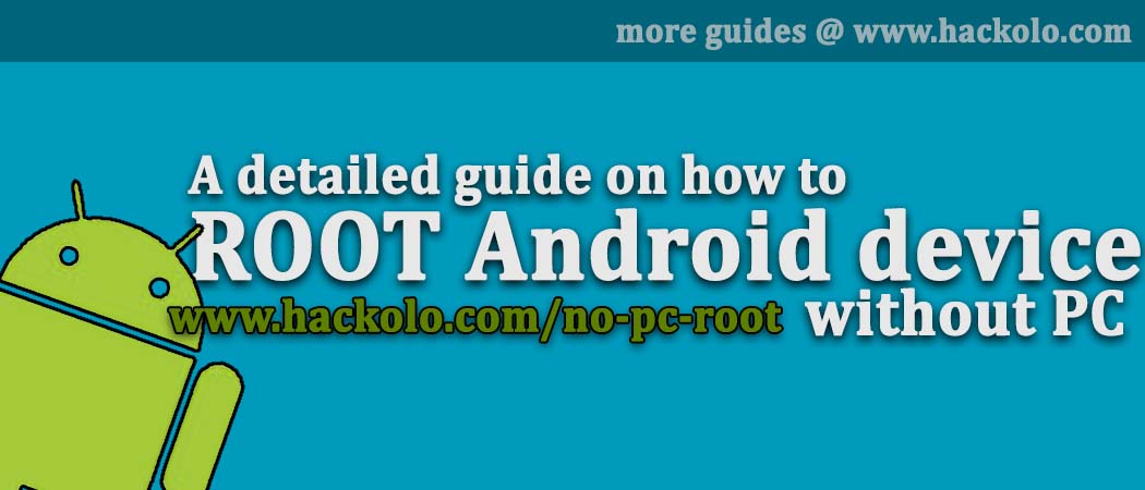 Hoe Android te rooten zonder pc