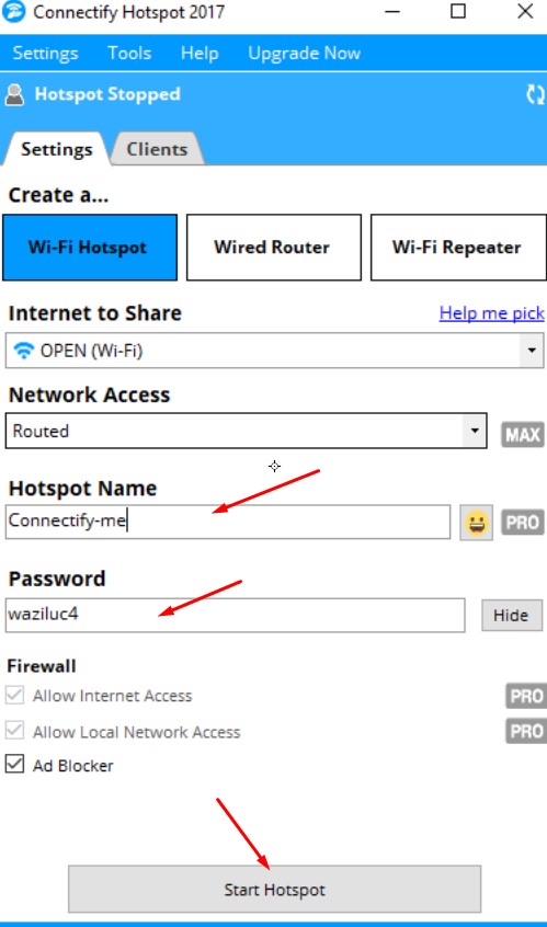 Maak een wifi-hotspot met Connectify Hotspot 2017