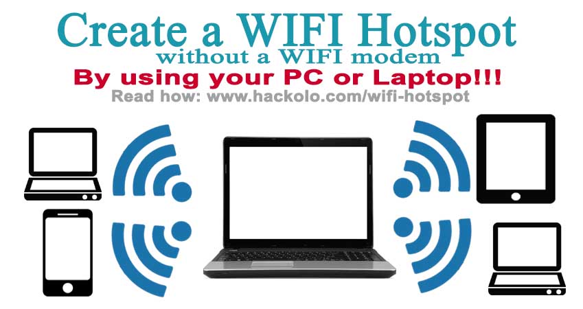 Create a Wifi Hotspot using Desktop or Laptop