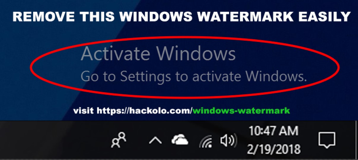 remove activate windows watermark