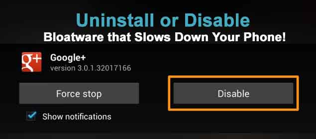 Disable or Uninstall Bloatware on your android device
