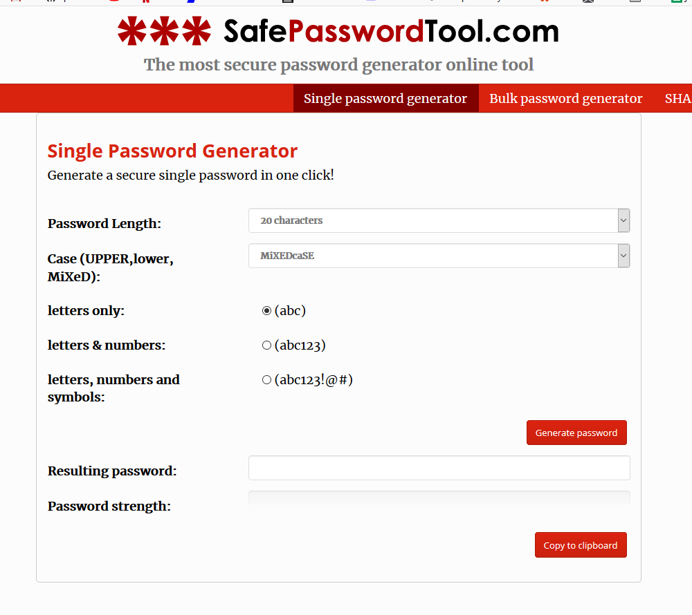 create a strong password generator