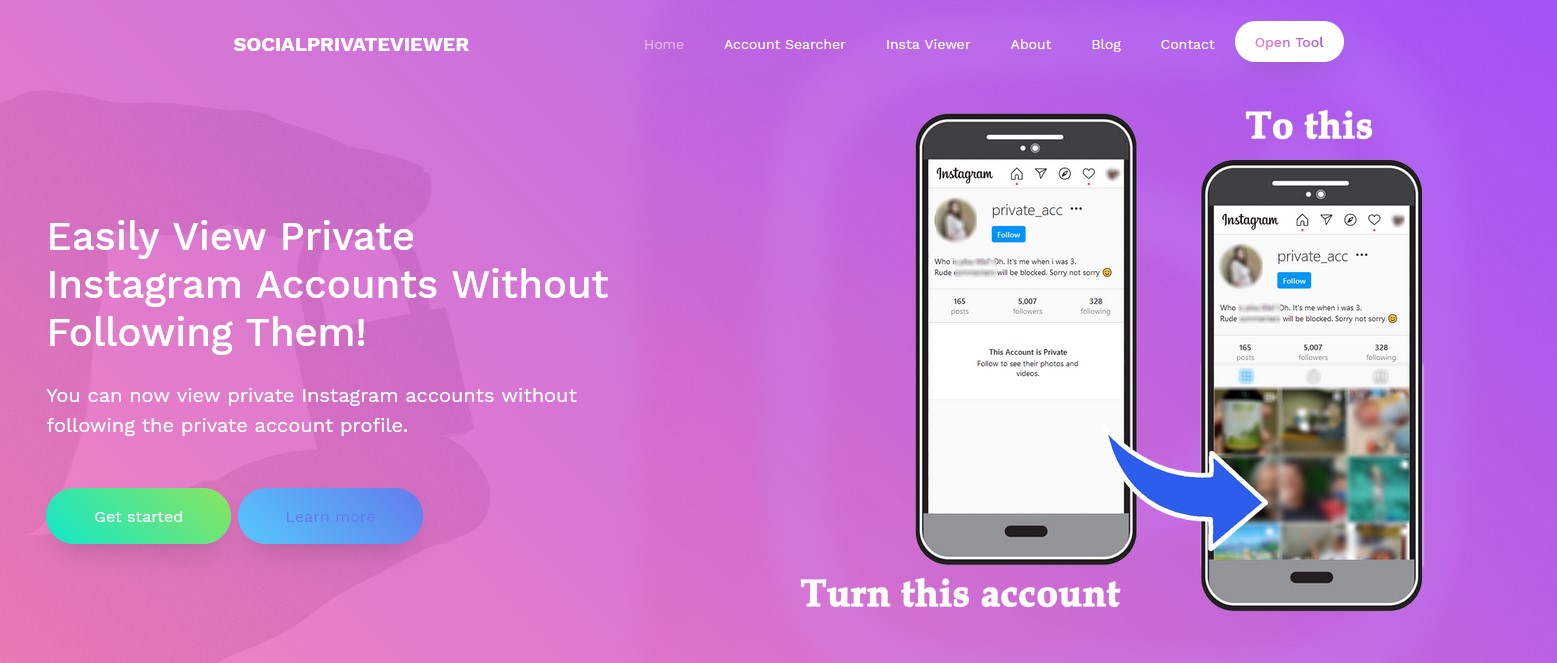 View Private Instagram Accounts using SocialPrivateViewer.com