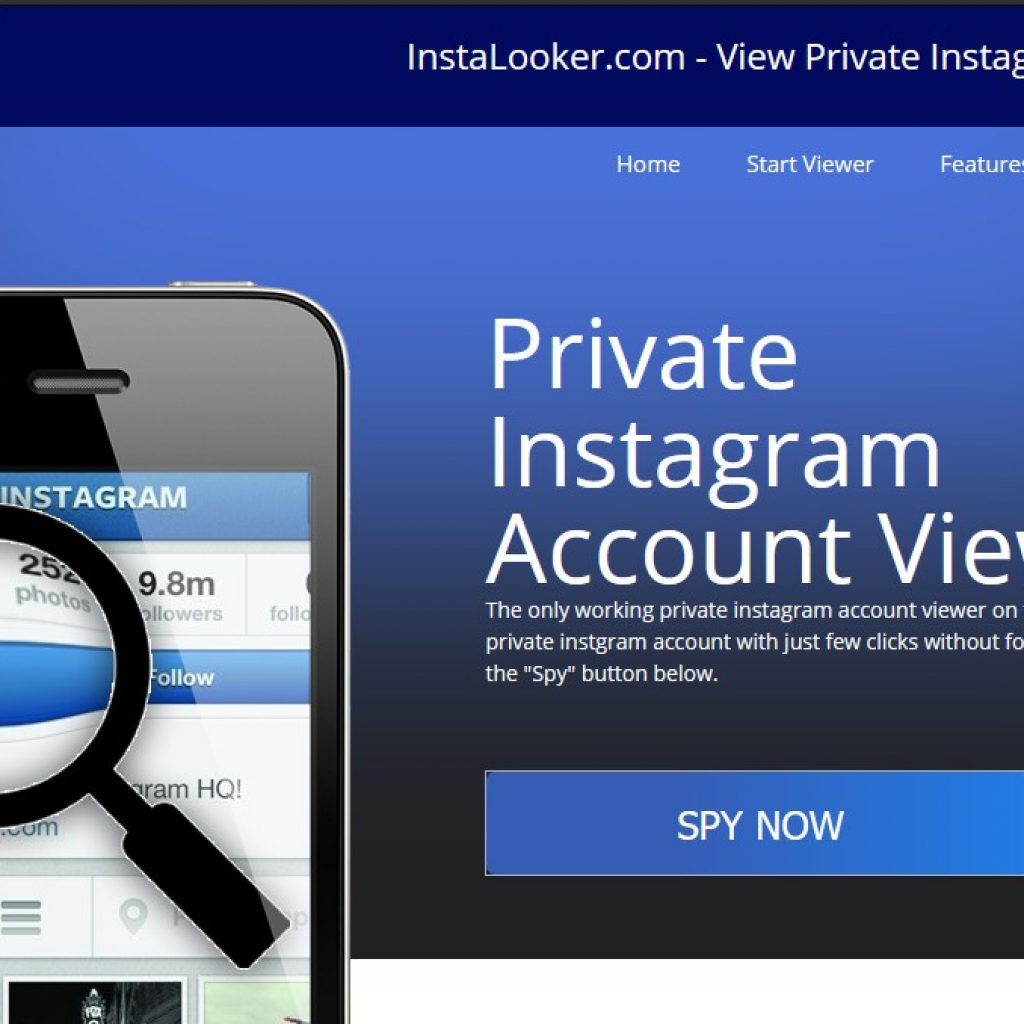View private Instagram account using Instalooker.com