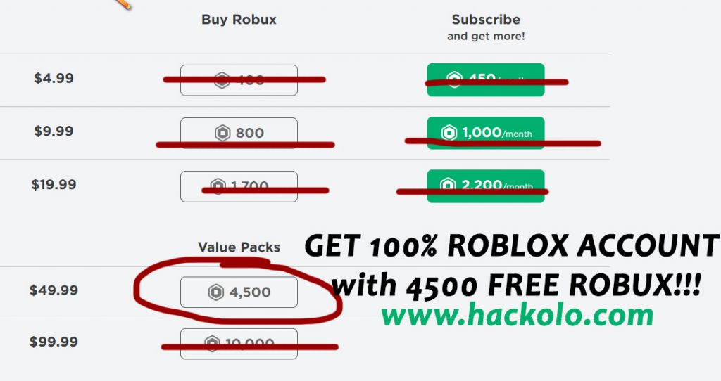 Free Roblox account with Robux